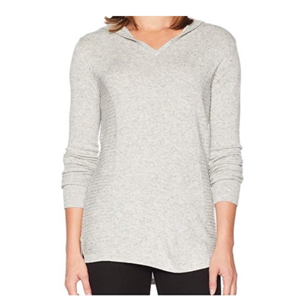 Royal Robbins Womens Linen Wool Hoodie Sweater M Grey Highlands Outdoor Fall